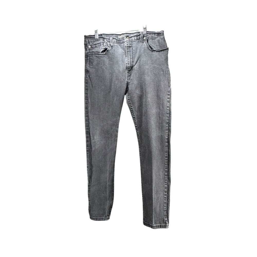 Levi's Signature S37 Slim Jeans Mens 36x32 Black Gray Stretch Denim